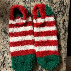 Fuzzy christmas socks